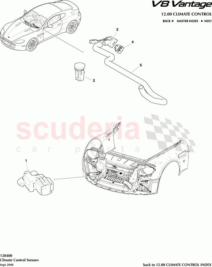 Climate Control Sensors of Aston Martin Aston Martin V8 Vantage