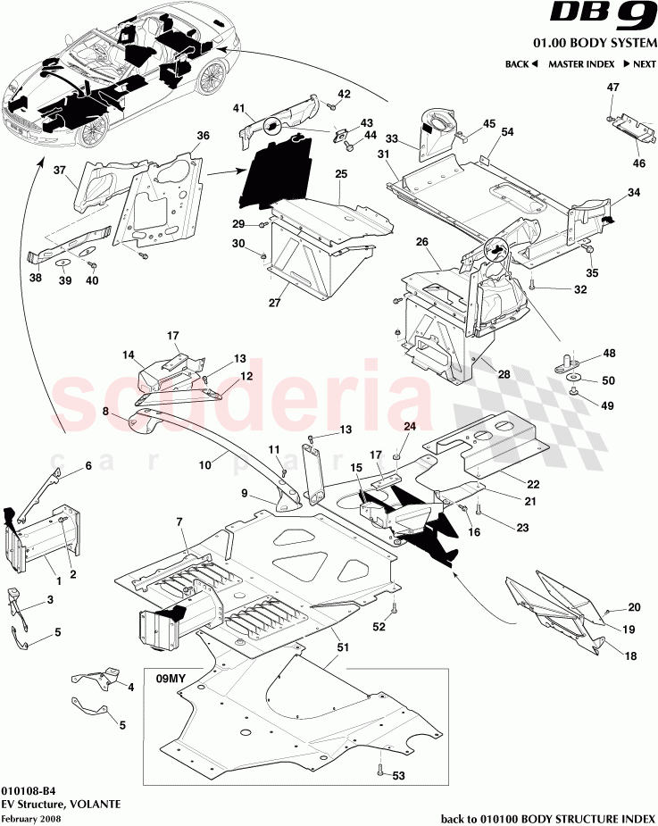 EV Structure (Volante) of Aston Martin Aston Martin DB9 (2004-2012)