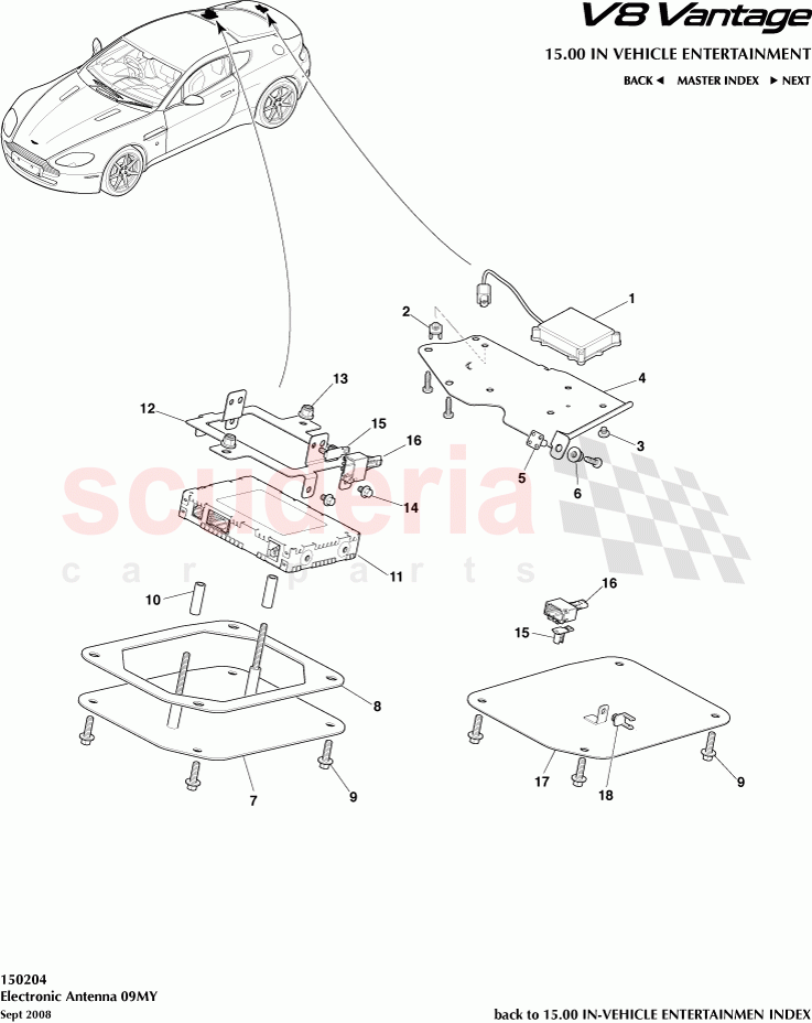 Electronic Antenna (2009) of Aston Martin Aston Martin V8 Vantage