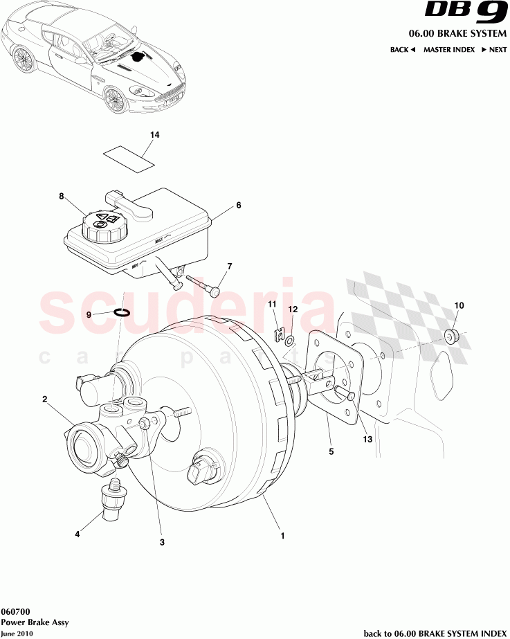 Power Brake Assembly of Aston Martin Aston Martin DB9 (2004-2012)