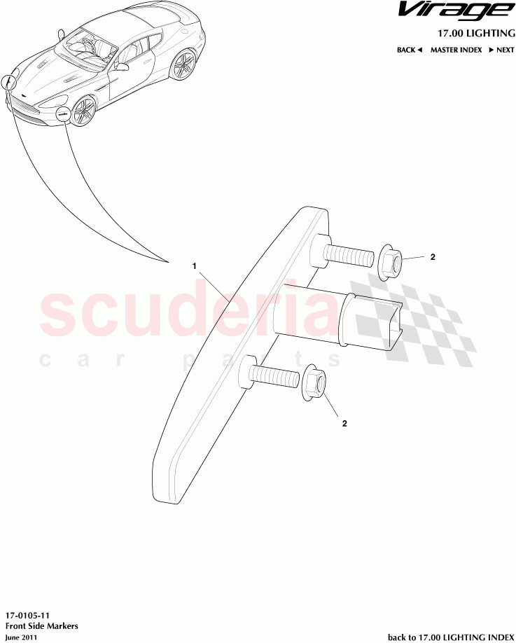 Front Side Markers of Aston Martin Aston Martin Virage