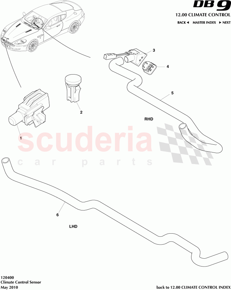 Climate Control Sensor of Aston Martin Aston Martin DB9 (2004-2012)