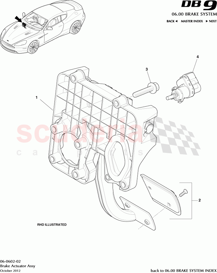 Brake Actuator Assembly of Aston Martin Aston Martin DB9 (2013-2016)