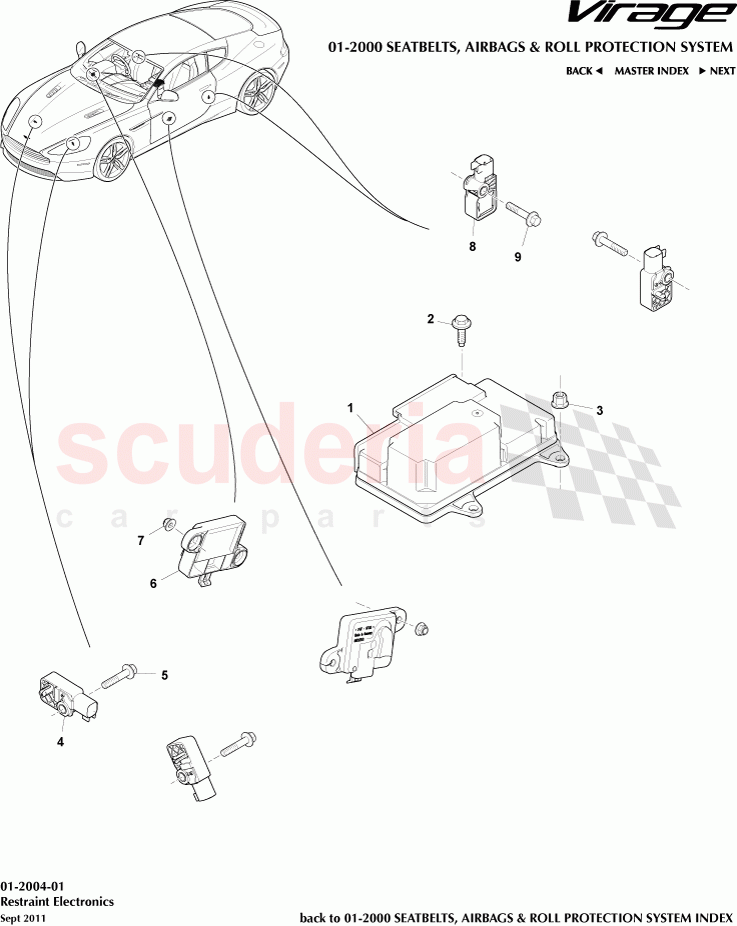 Restraint Electronics of Aston Martin Aston Martin Virage