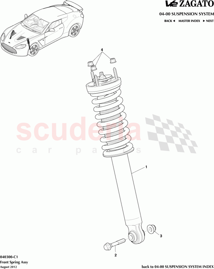 Front Spring Assembly of Aston Martin Aston Martin V12 Zagato