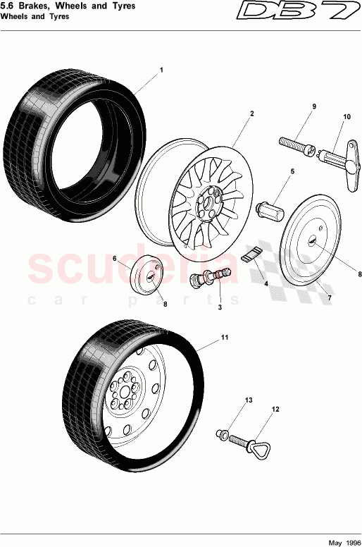 Wheels and Tyres of Aston Martin Aston Martin DB7 (1997)