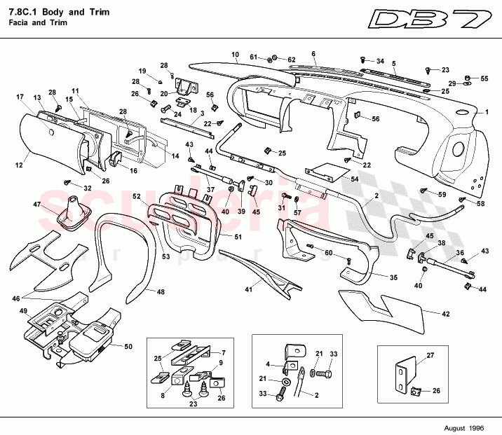 Facia and Trim of Aston Martin Aston Martin DB7 (1995)