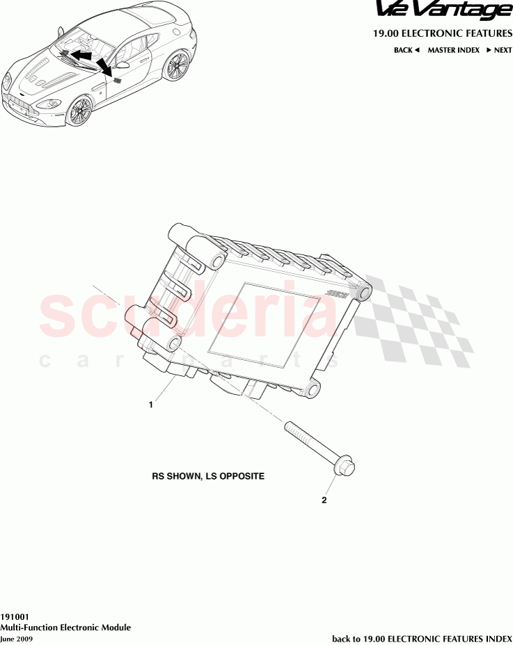 Multi-Function Electronic Module of Aston Martin Aston Martin V12 Vantage