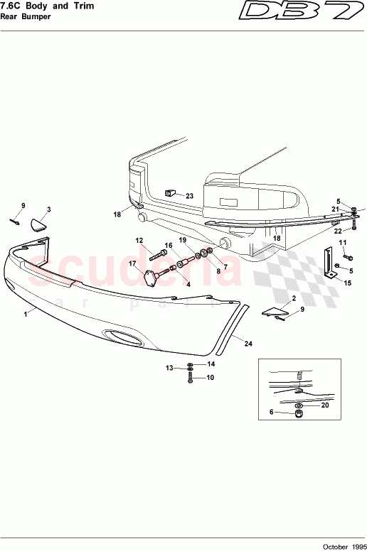 Rear Bumper of Aston Martin Aston Martin DB7 (1995)