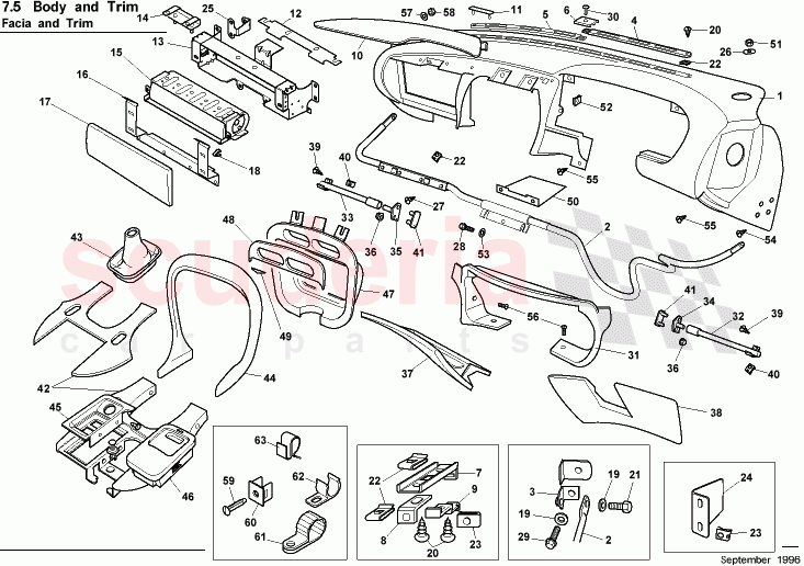 Facia and Trim of Aston Martin Aston Martin DB7 (1997)