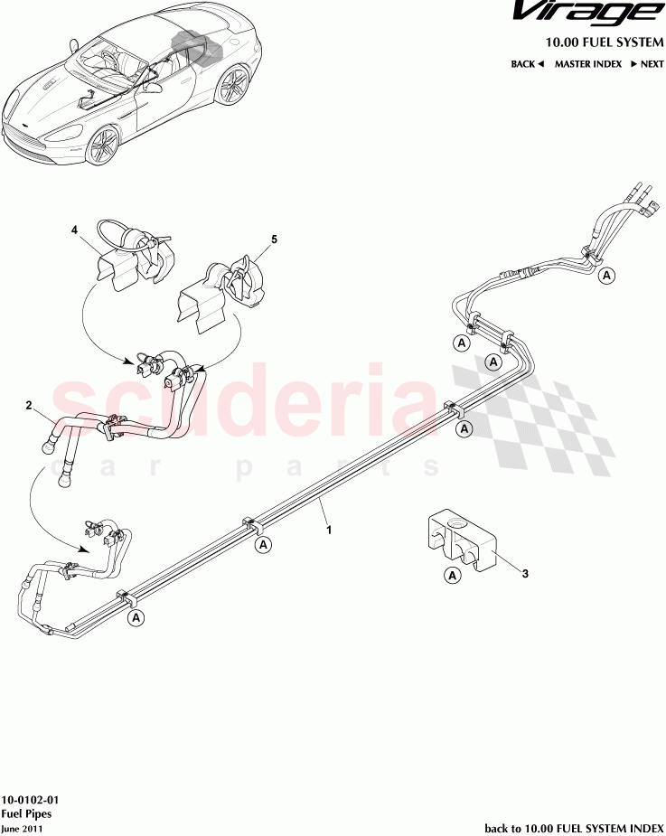 Fuel Pipes of Aston Martin Aston Martin Virage