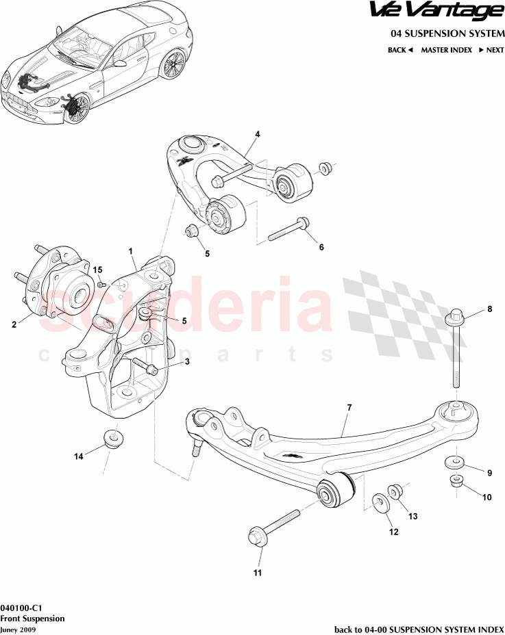 Front Suspension of Aston Martin Aston Martin V12 Vantage