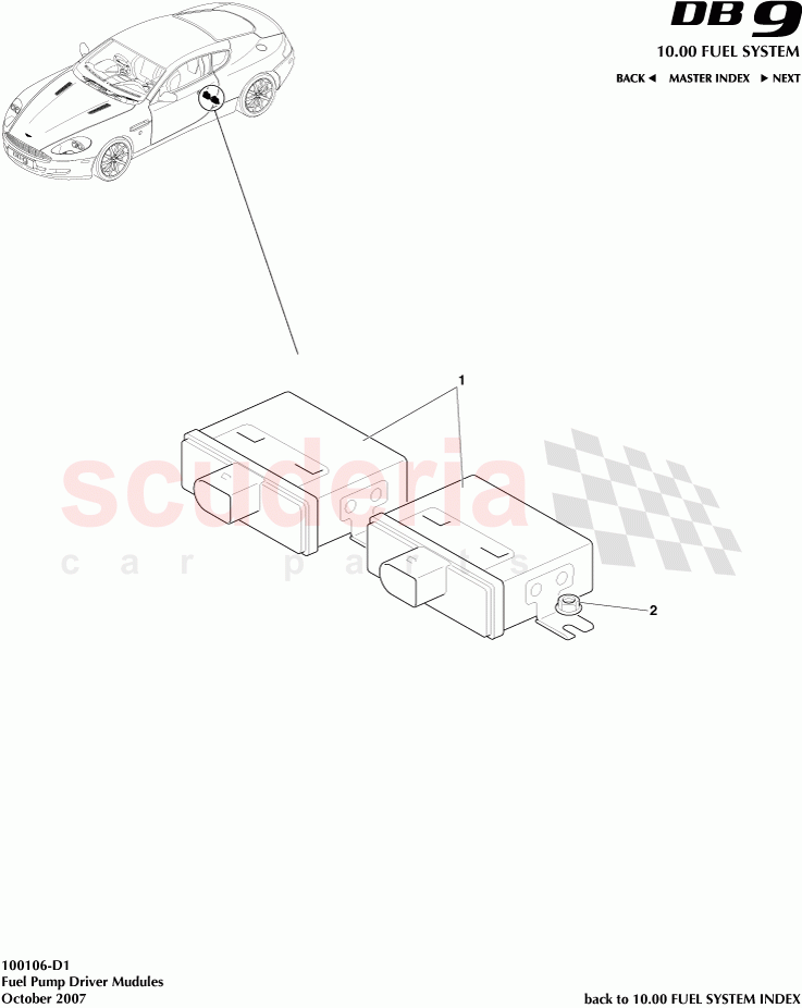 Fuel Pump Driver Modules of Aston Martin Aston Martin DB9 (2004-2012)