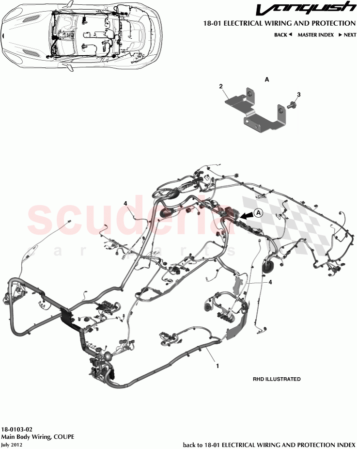 Main Body Wiring, COUPE of Aston Martin Aston Martin Vanquish (2012+)