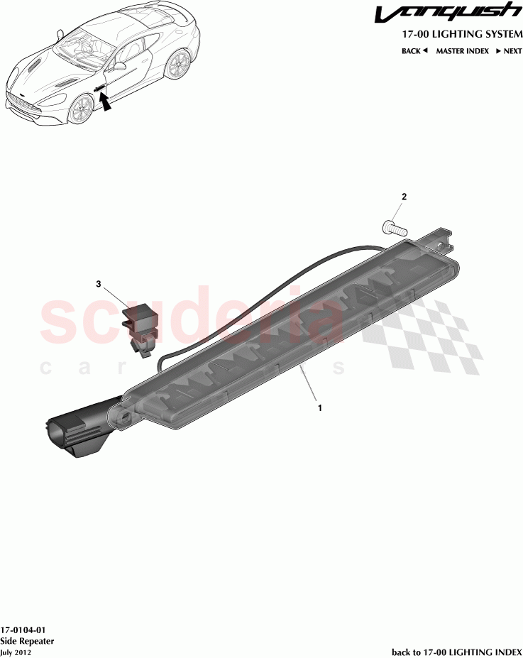 Side Repeater of Aston Martin Aston Martin Vanquish (2012+)