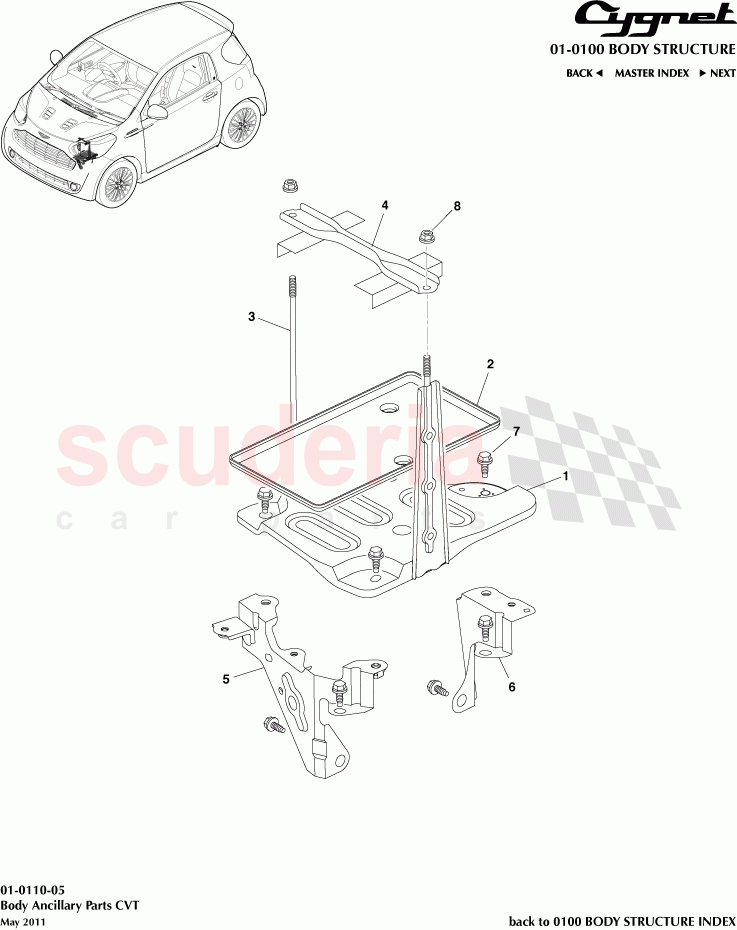 Body Ancillary Parts CVT of Aston Martin Aston Martin Cygnet