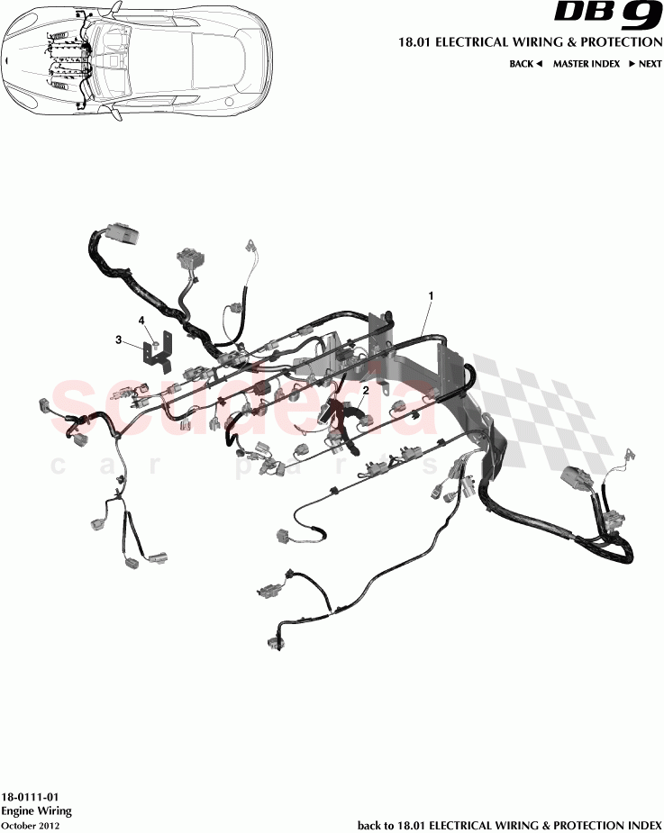 Engine Wiring of Aston Martin Aston Martin DB9 (2013-2016)