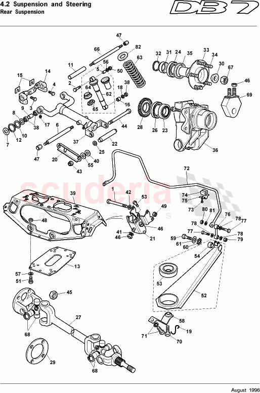 Rear Suspension of Aston Martin Aston Martin DB7 (1995)