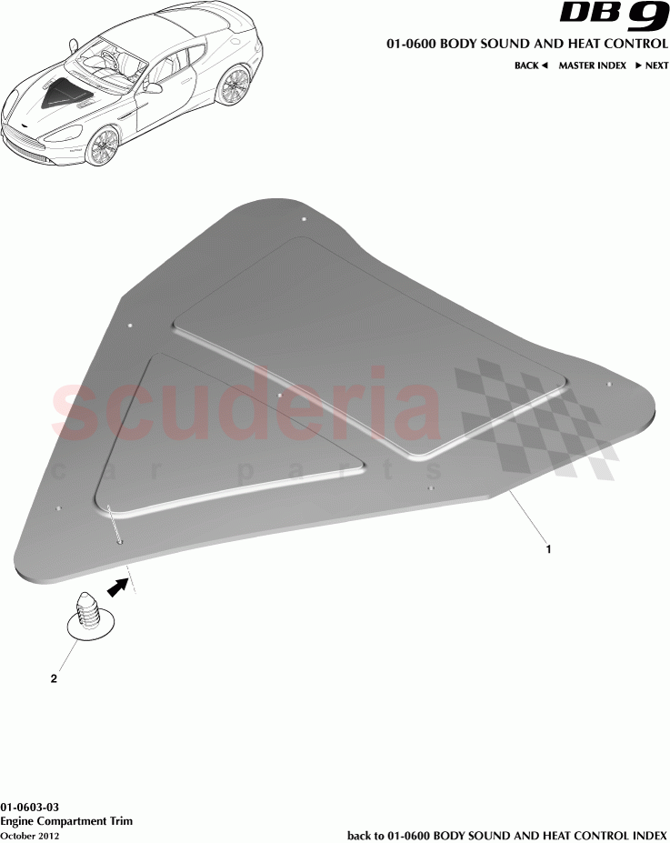 Engine Compartment Trim of Aston Martin Aston Martin DB9 (2013-2016)