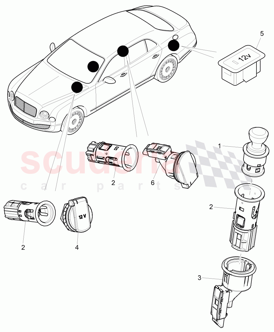 cigarette lighter of Bentley Bentley Mulsanne (2010+)