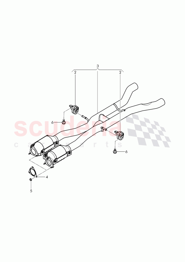 exhaust pipe with catalyst of Bentley Bentley Continental Supersports Convertible (2017+)