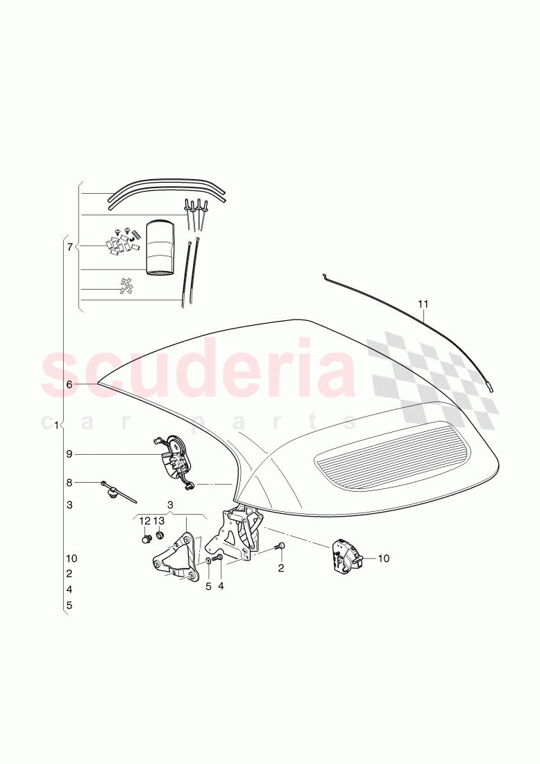 boot cover, assembly, D - MJ 2016>> of Bentley Bentley Continental GTC (2011+)