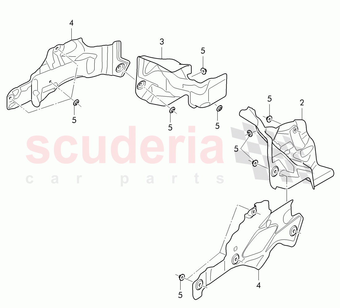 heat protection plate for cross panel of Bentley Bentley Continental Flying Spur (2013+)