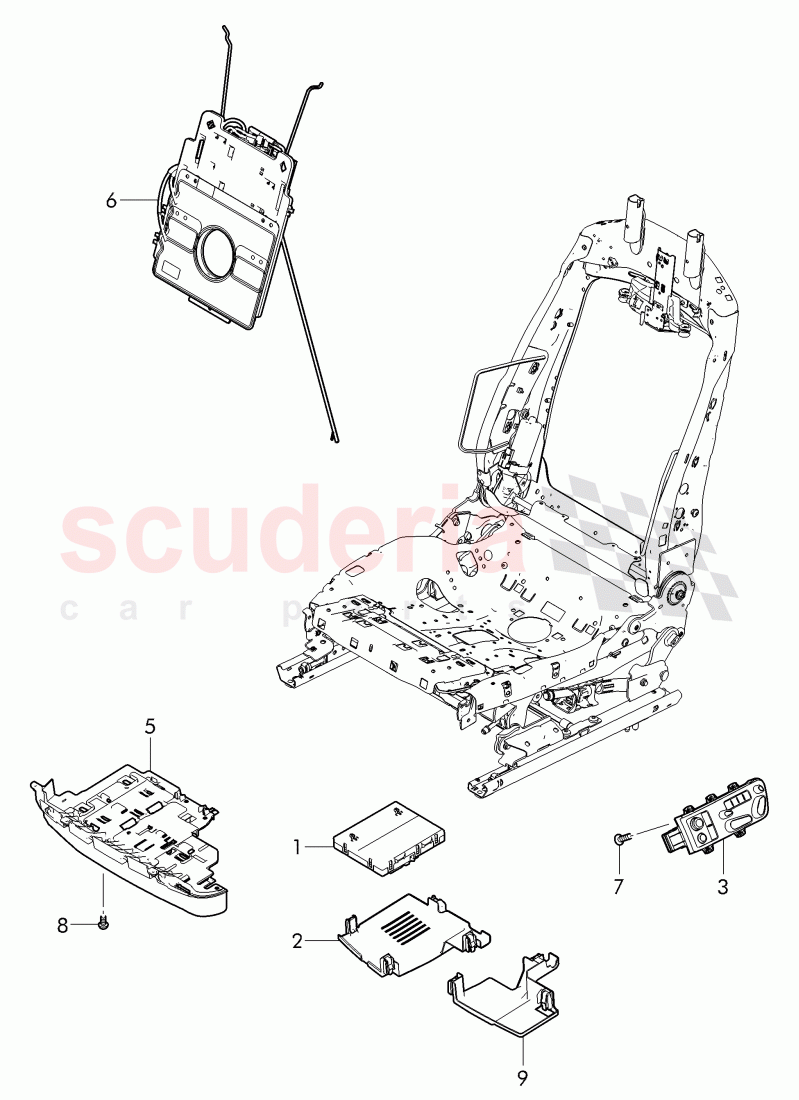 electrical parts for seat, and backrest adjustment of Bentley Bentley Continental Flying Spur (2013+)