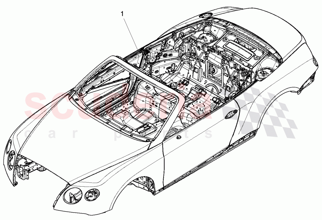 body shell, D - MJ 2016>> of Bentley Bentley Continental GTC (2011+)