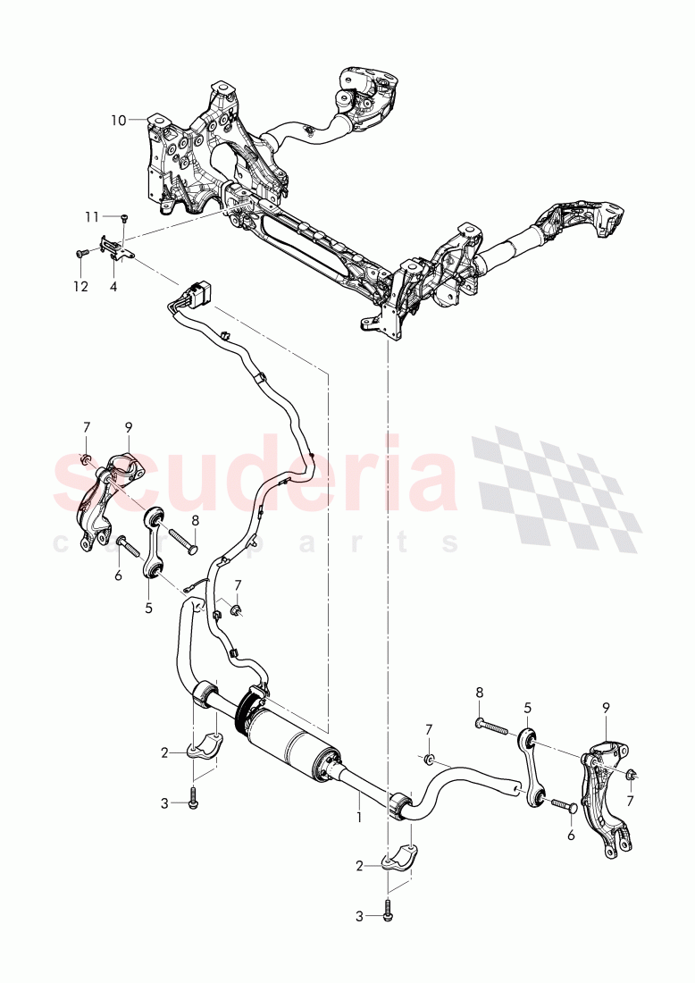 stabilizer, F >> 4V-J-017 571, F >> ZV-J-017 571 of Bentley Bentley Bentayga (2015+)