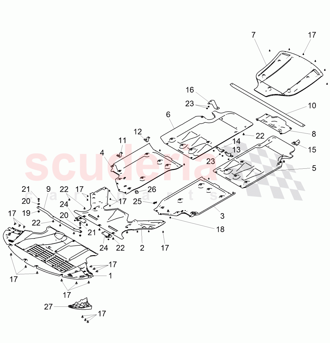 underbody lining, D >> - 20.06.2011 of Bentley Bentley Continental GT (2011-2018)