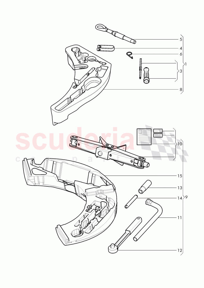 Vehicle tools, Spare Wheel, D - MJ 2016>> of Bentley Bentley Continental GT (2011-2018)