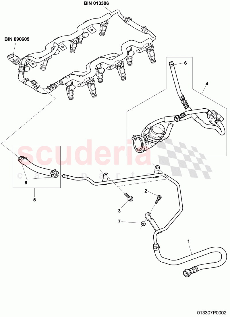 Fuel supply line, Vent hose with valve, D - MJ 2011>> of Bentley Bentley Continental GTC (2006-2010)