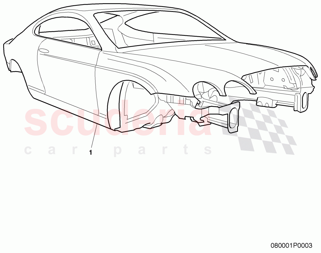 body shell of Bentley Bentley Continental GT (2003-2010)