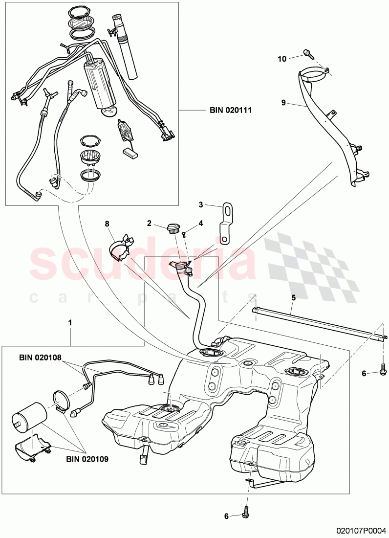 fuel tank, D - MJ 2011>> of Bentley Bentley Continental Supersports (2009-2011)