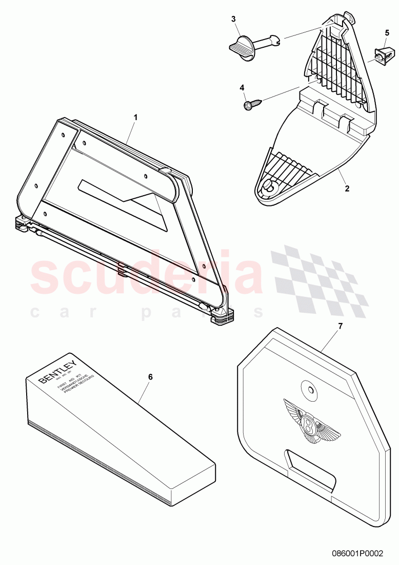 warning triangle, first aid kit, D >> - MJ 2008 of Bentley Bentley Continental GTC (2006-2010)