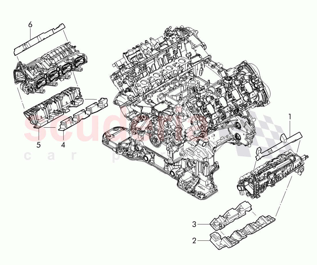 sound baffle, fuel injection systems of Bentley Bentley Continental Flying Spur (2013+)