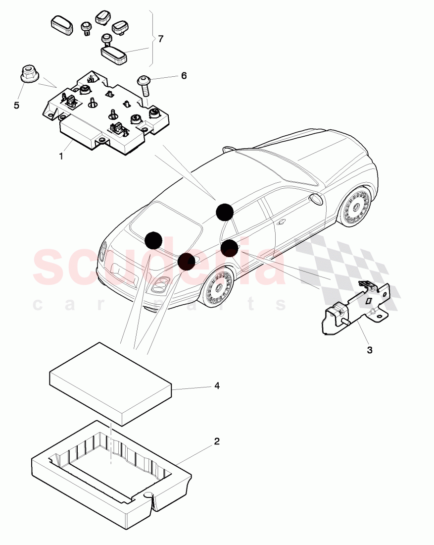 electrical parts for seat, and backrest adjustment of Bentley Bentley Mulsanne (2010+)