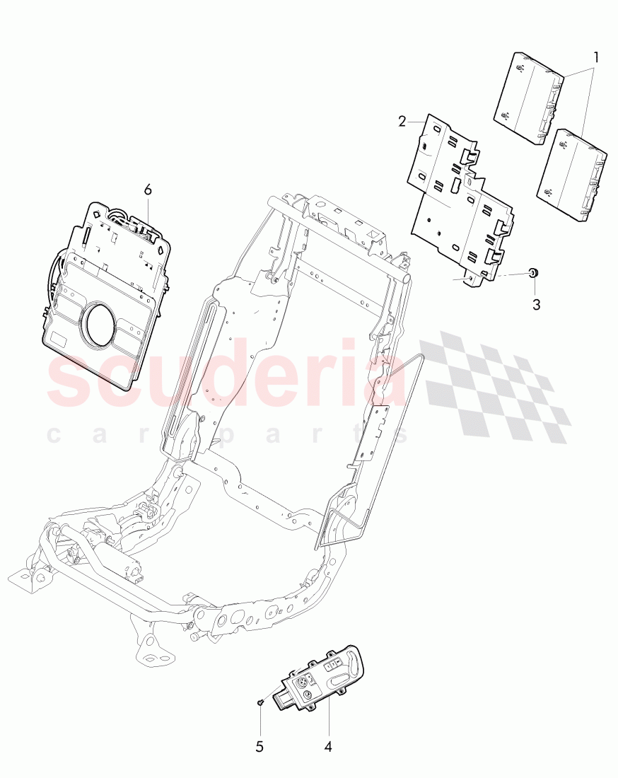 electrical parts for seat, and backrest adjustment of Bentley Bentley Continental Flying Spur (2013+)