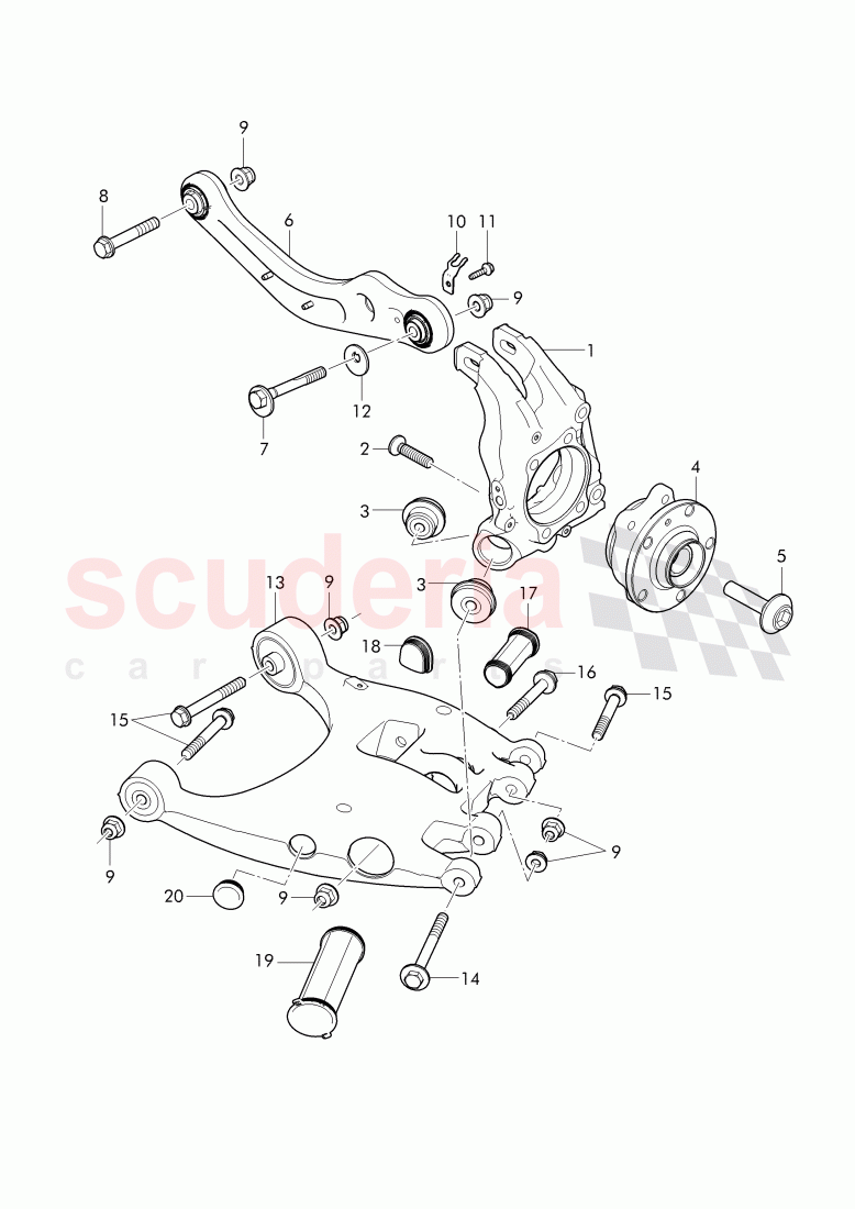 track control arm, wheel bearing housing of Bentley Bentley Continental Supersports Convertible (2017+)