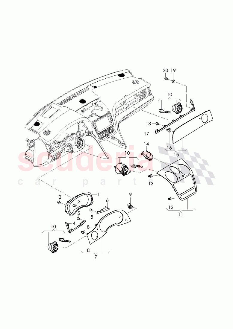 cover and trim, for dashboard of Bentley Bentley Bentayga (2015+)