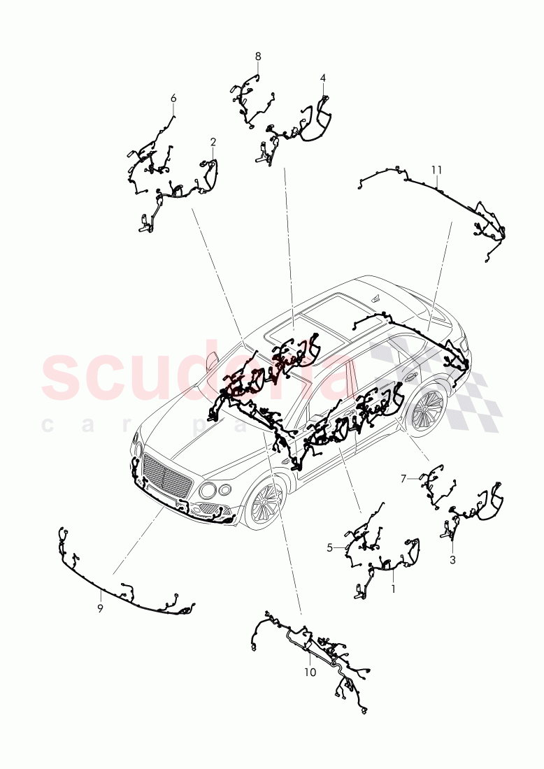 Additional Wiring Harnesses, D >> - MJ 2017 of Bentley Bentley Bentayga (2015+)