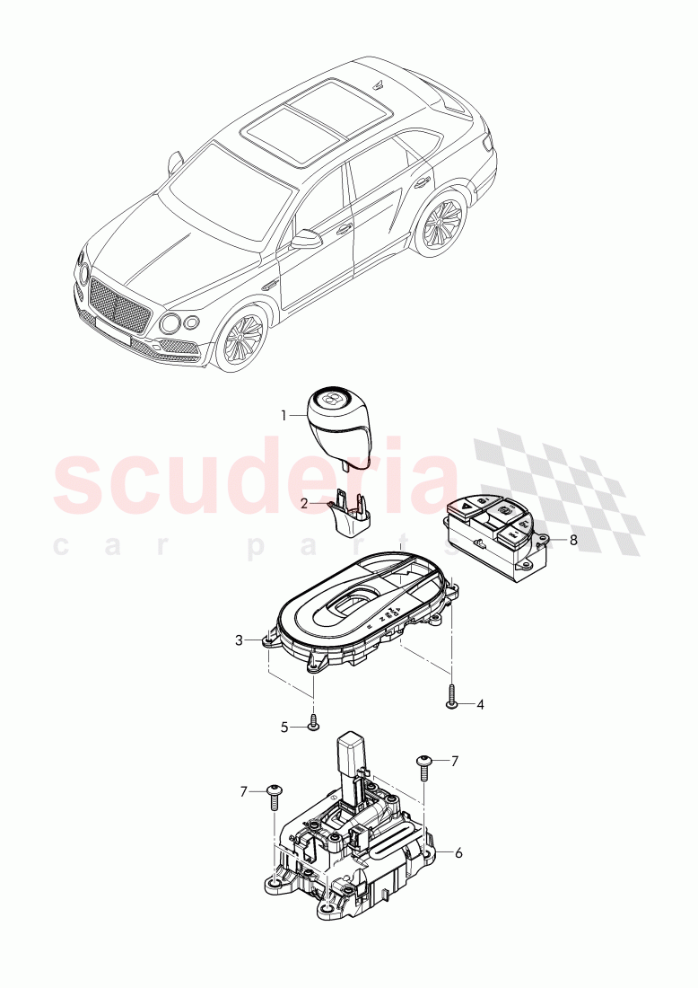 shift mechanism of Bentley Bentley Bentayga (2015+)