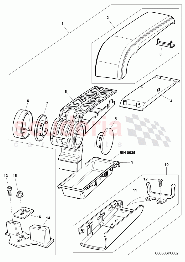 center console, D - MJ 2008>> of Bentley Bentley Continental GTC (2006-2010)