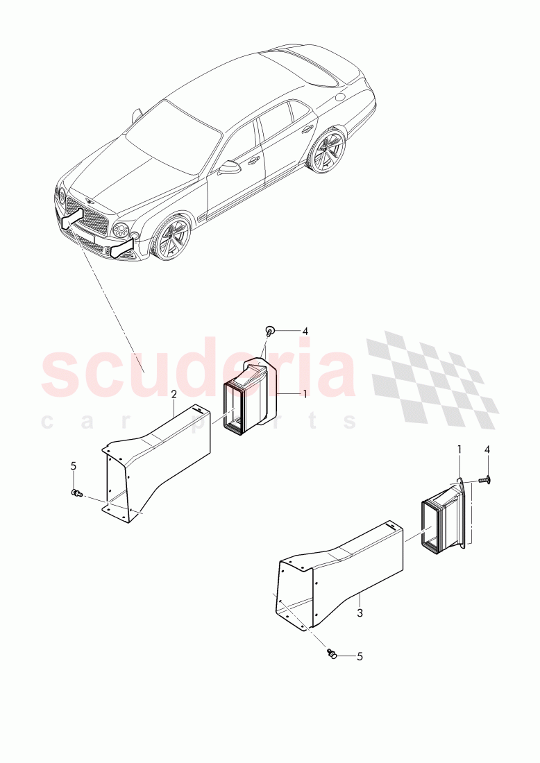 brake cooling air, ducts, D - MJ 2017>> of Bentley Bentley Mulsanne (2010+)