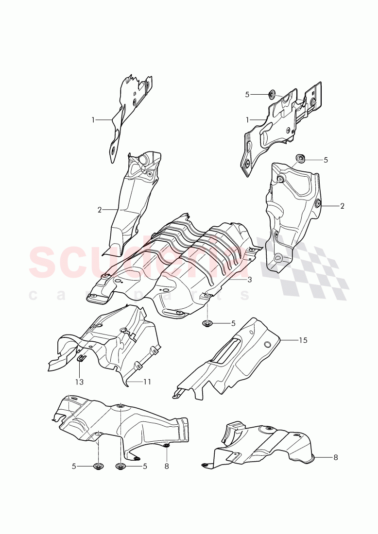 heat shield of Bentley Bentley Continental GTC (2011+)