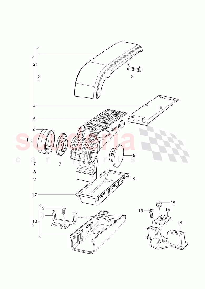 armrest, D - MJ 2012>> of Bentley Bentley Continental Flying Spur (2006-2012)