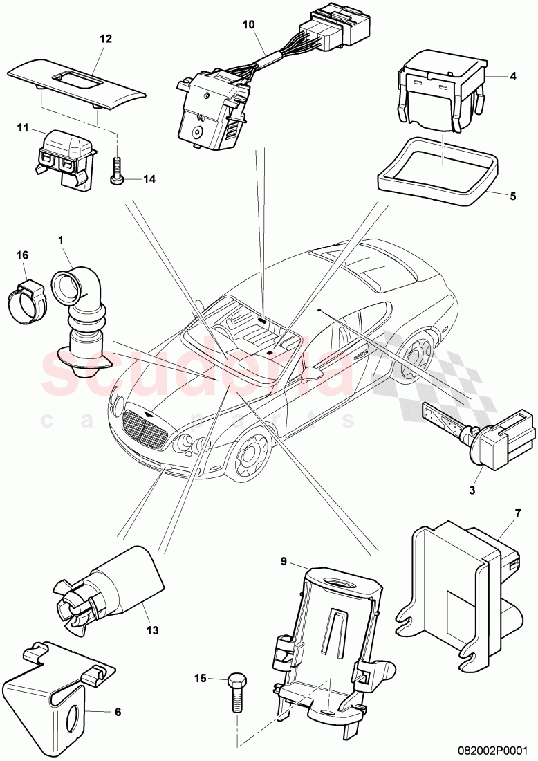 air conditioner, single parts of Bentley Bentley Continental GT (2003-2010)