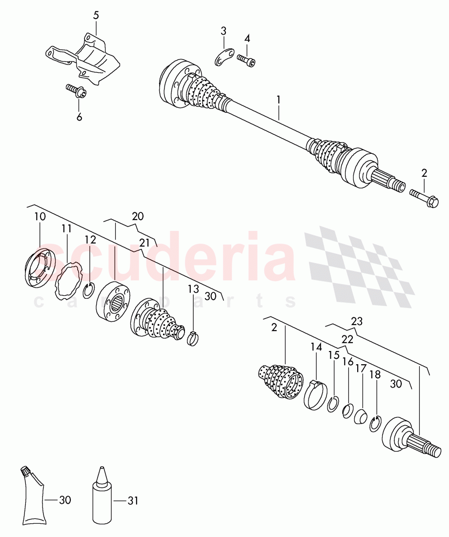 drive shaft, F >> 3W-5-035 019 of Bentley Bentley Continental Flying Spur (2006-2012)