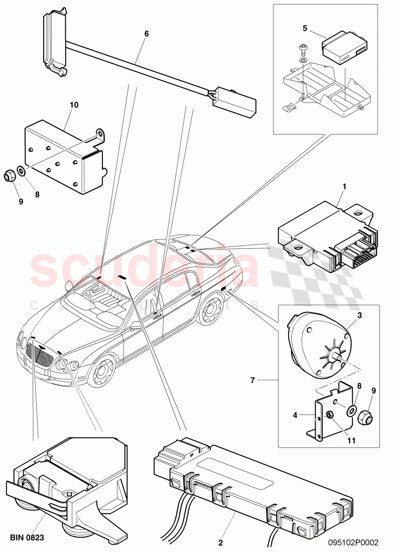 anti-theft system________(ats), F 3W-5-026 890>> 3W-8-059 514 of Bentley Bentley Continental Flying Spur (2006-2012)